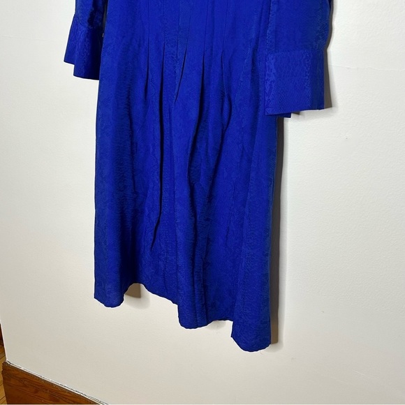 Theyskens’ Theory Sz 4 Blue Snake Print Ling Sleeves Dress - Picture 4 of 12